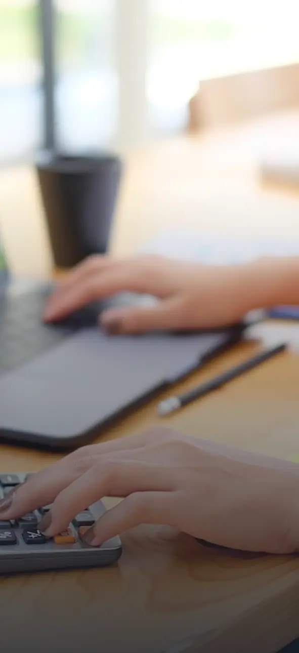 person typing